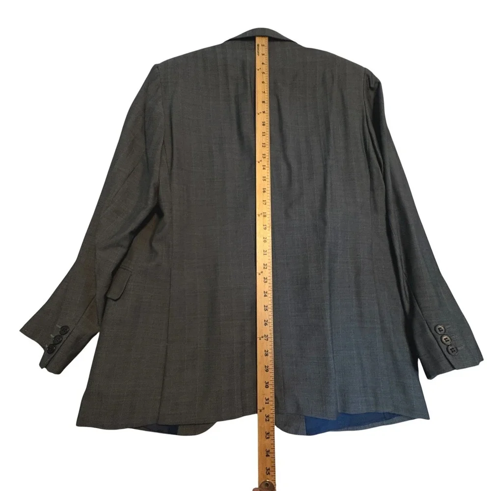 Austin Reed‎ Blazer Men Grey Glen Plaid Two Button Sport Coat England Unsized